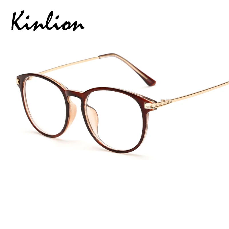 Kinlion винтажные круглые металлические оправы для очков женщин Ретро мужские Uv400