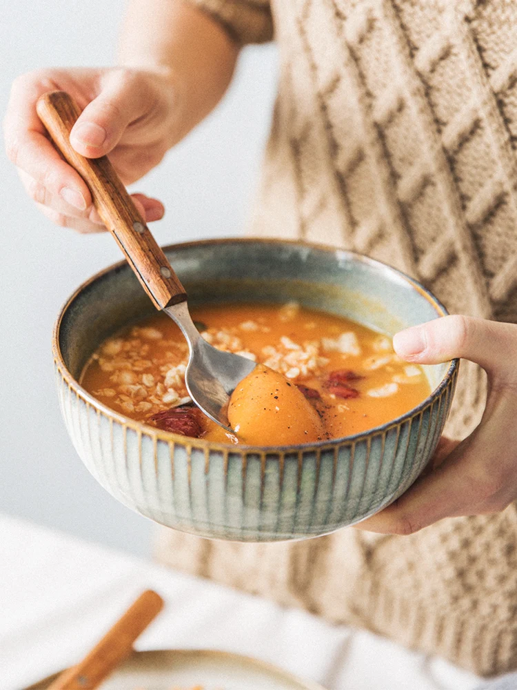 

Ceramic Tableware Single Rice Bowl Creative Eating Bowl Household Ramen Bowl Personalized Salad Bowl Instant Noodles Bowl