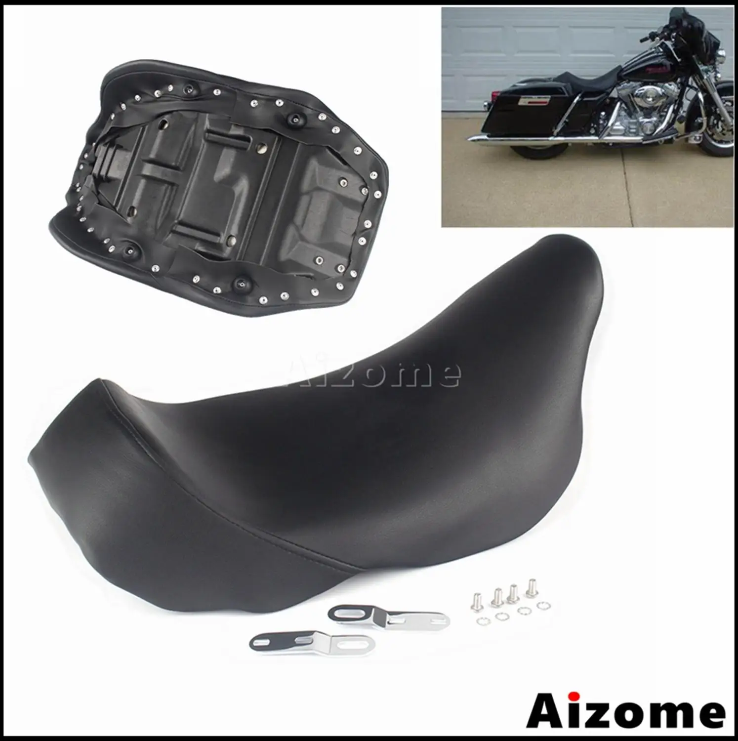 Motorcycle Seat Saddle For Harley Touring Street Glide Road King Electra Retro Front Driver Solo 2008-2020 |