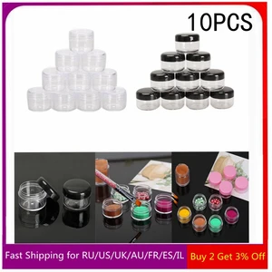 10 шт., мини Косметические пустые банки для хранения пудры