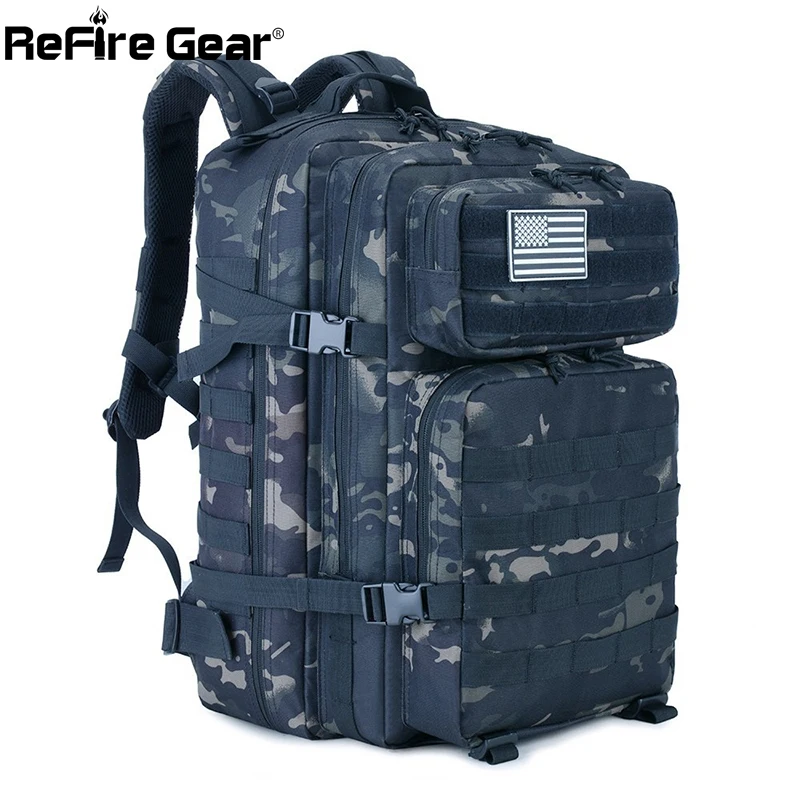 

Рюкзак Refire Gear Мужской, военный, тактический, вместительный, водонепроницаемый, 45 л