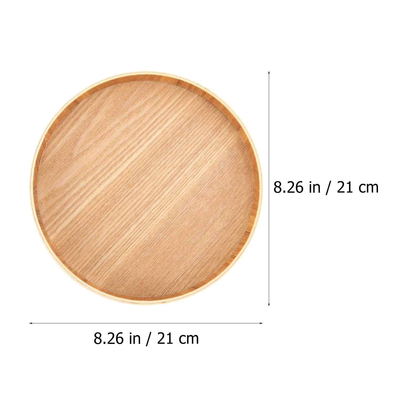 

Round Wooden Tea Tray Serving Table Plate Snacks Food Storage Dishes Drink Platter for Hotel Home Serving Tray