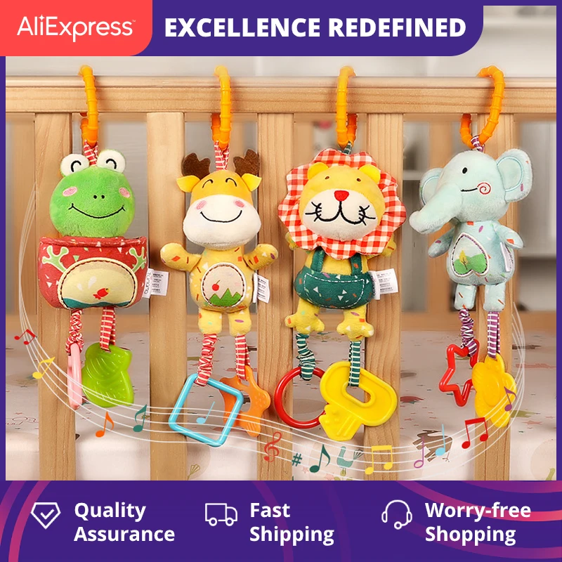 

Tumama Infant Grip Style Plush Toys 0-3-Year-Old Wind Chime Bed Bell Pendant Baby Educational Rattle New Style