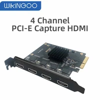 pci express hd video capture card 1080p60fps 4 channel hdmi compatible game streaming live broadcast obs vmix wirecast xsplit
