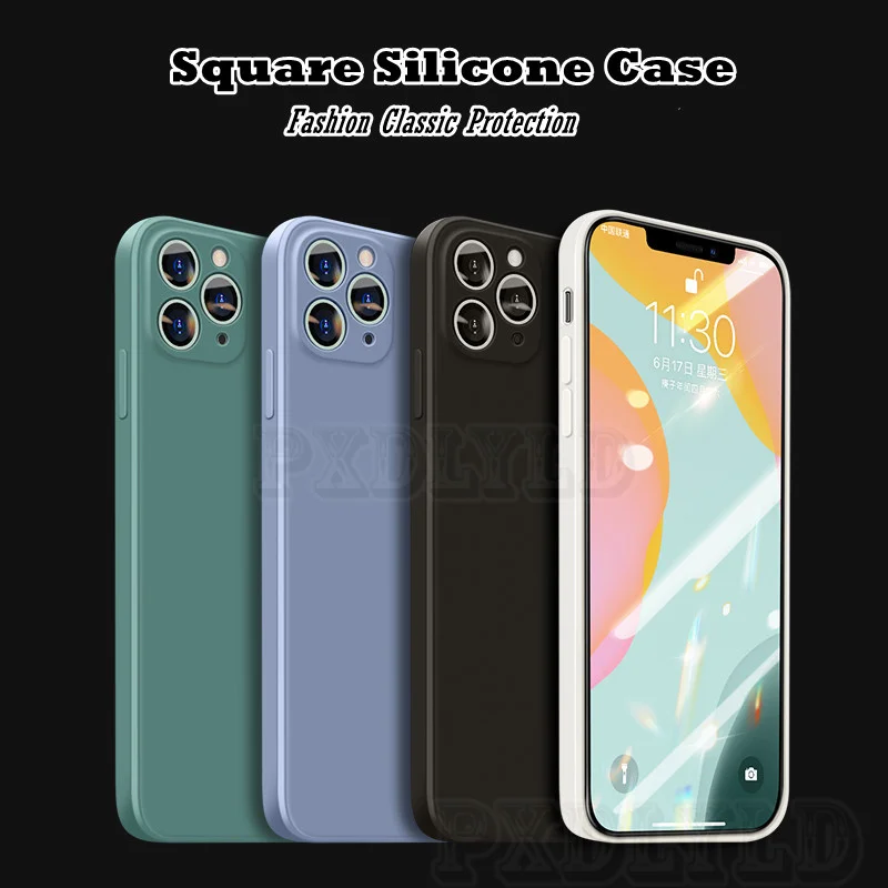 Новый квадратный силиконовый чехол для телефона Samsung Galaxy A10 A50 A30S A20S A50S A51 A71 A21S A31 A52