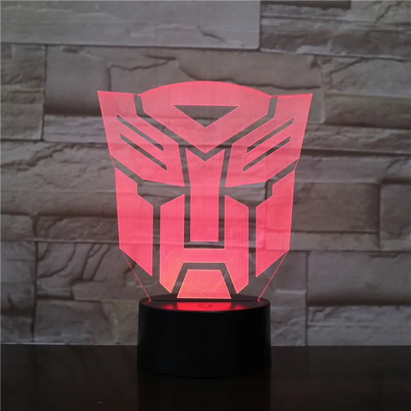 Модели трансформеры 3D светодиодный Ночник светильник меняющий на Хэллоуин
