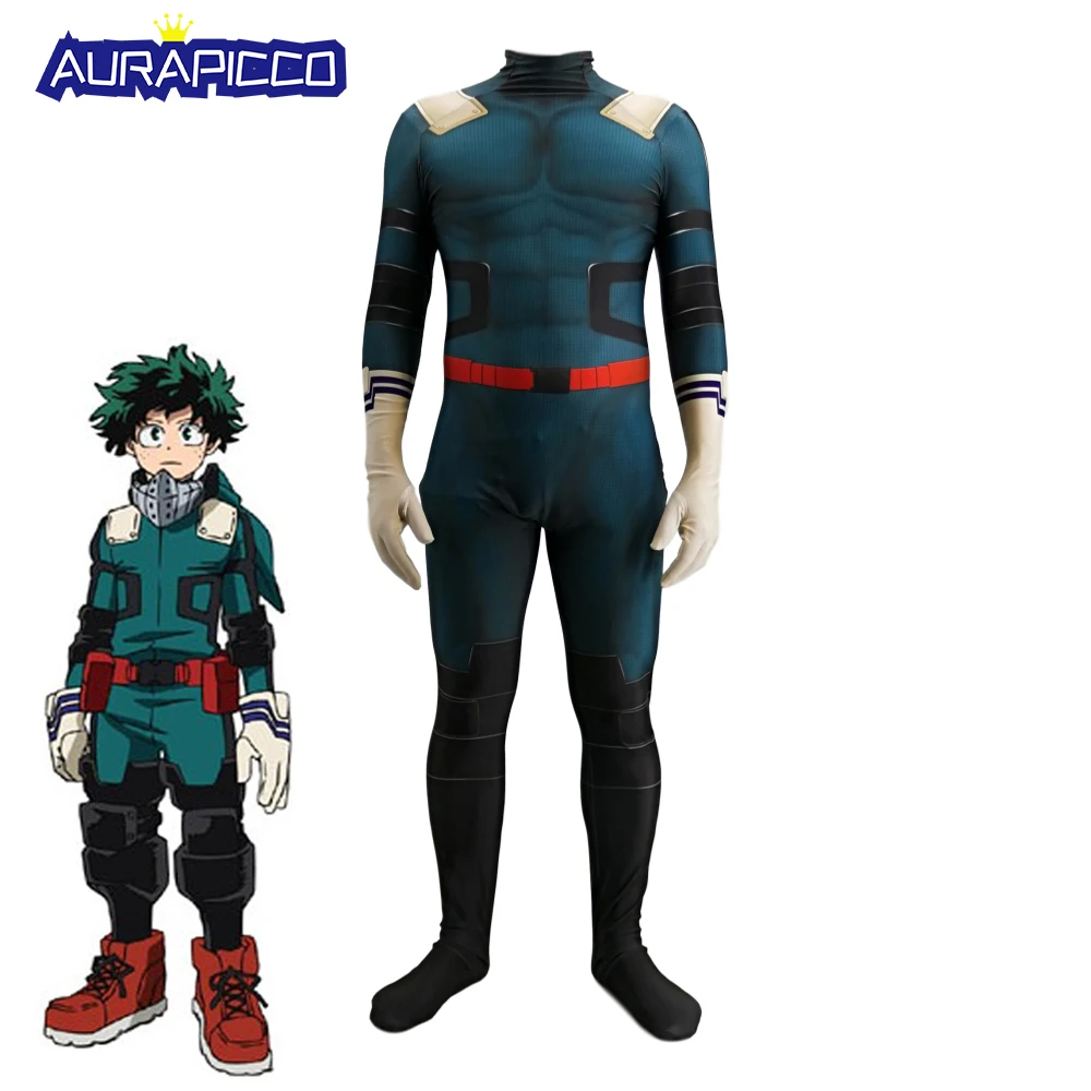 Для взрослых и детей с героями из мультфильма Мой герой Академии Izuku Midoriya Косплэй