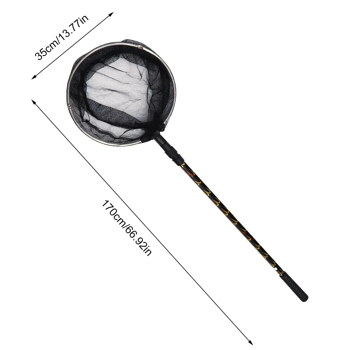 1 Set 1.7m Fishing Net with Telescopic Pole Handle Pool Skimmer Cleaning Tool Landing (Assorted Color) | Спорт и развлечения