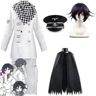 Костюм для косплея Kokichi Oma из аниме данганронпа V3, белая униформа, шарф, шапка, плащ, костюмы, набор для Хэллоуина, подарок