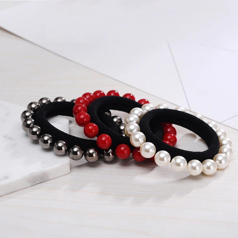 Корейские жемчужные ободки распродажа бисером резинки для волос эластичная