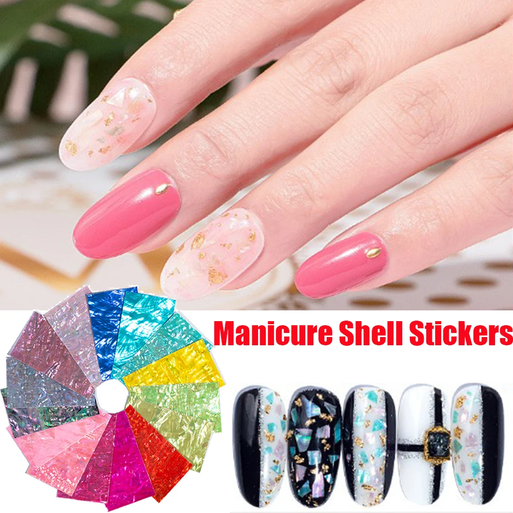 1 лист стикер для дизайна ногтей клейкая сломанная градиентная оболочка фольга