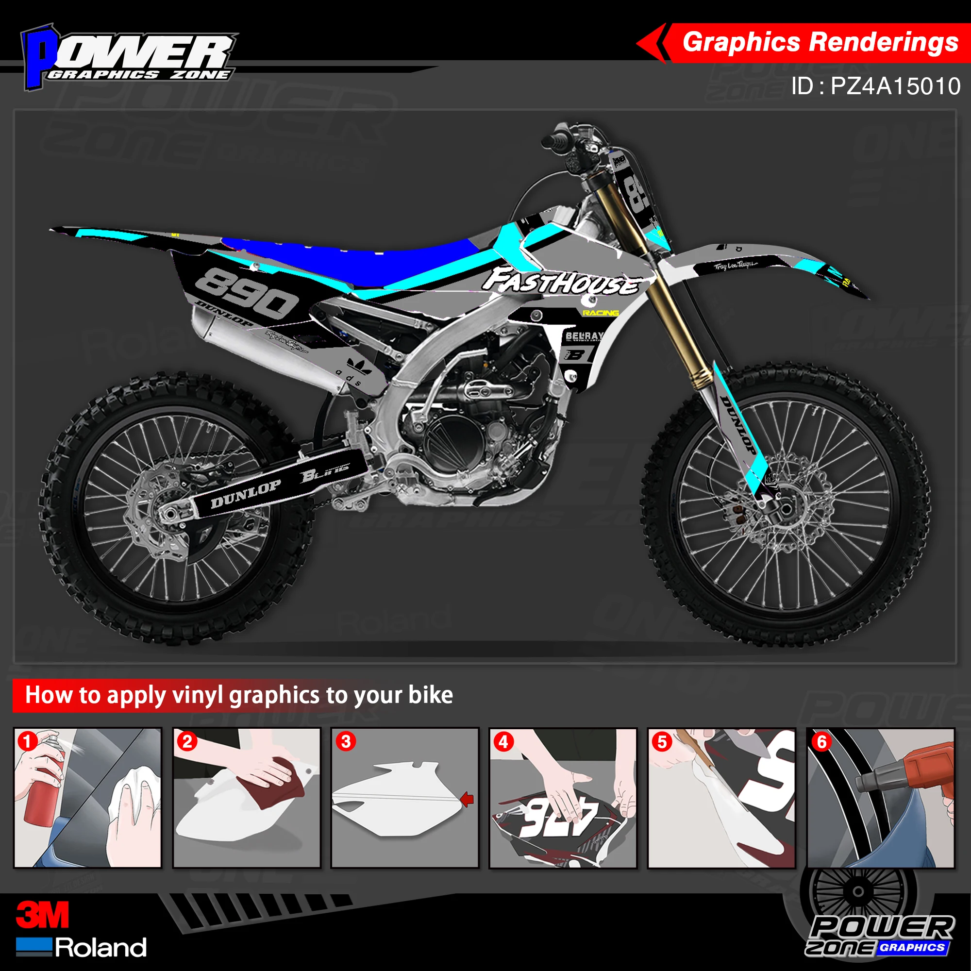 Персонализированные графические фоны PowerZone Team наклейки 3M набор наклеек для YAMAHA