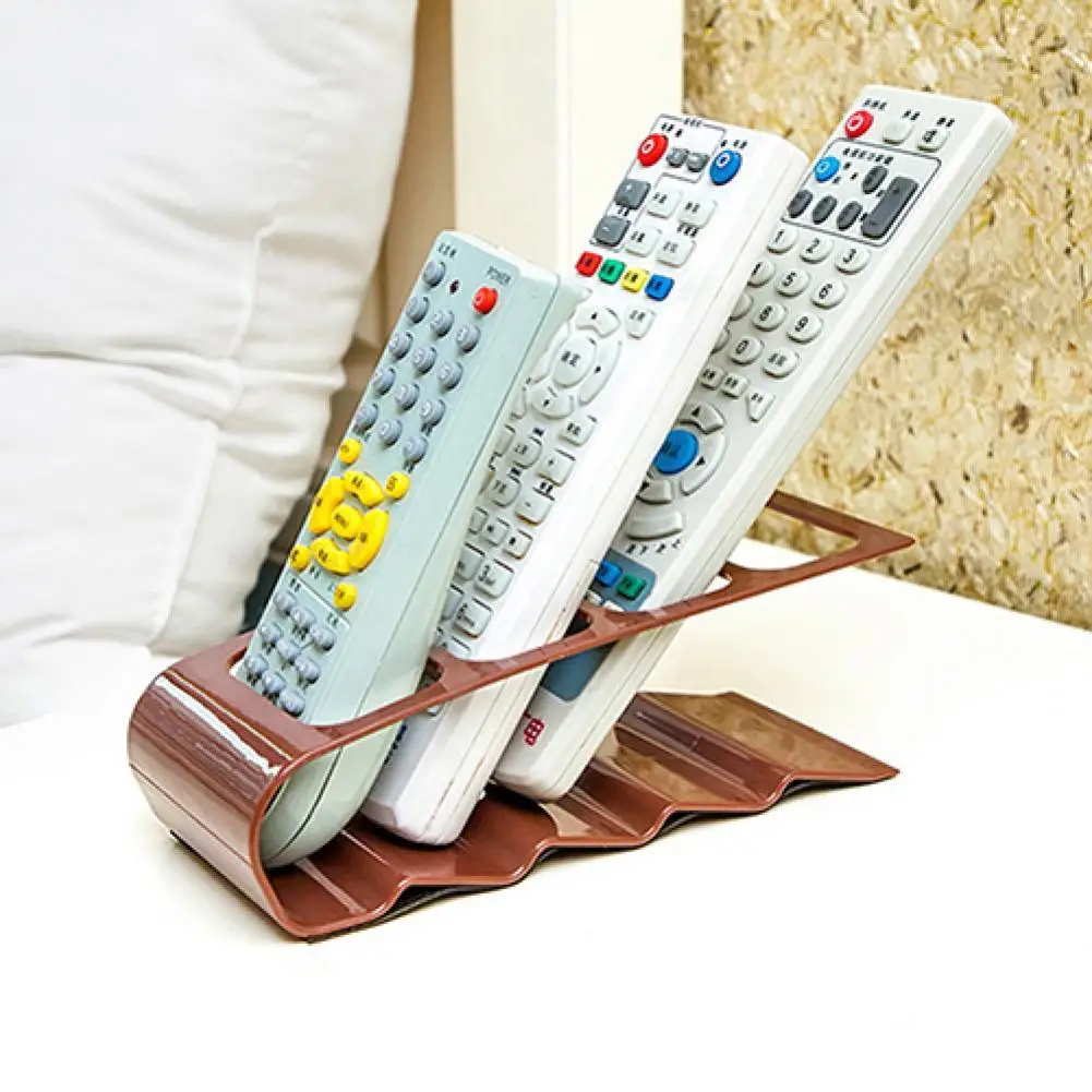 

VCR DVD TV Remote Control Stand Holder 4 Slots Storage Caddy Organiser Tools Desktop Air Conditioner Remote Control Organizer