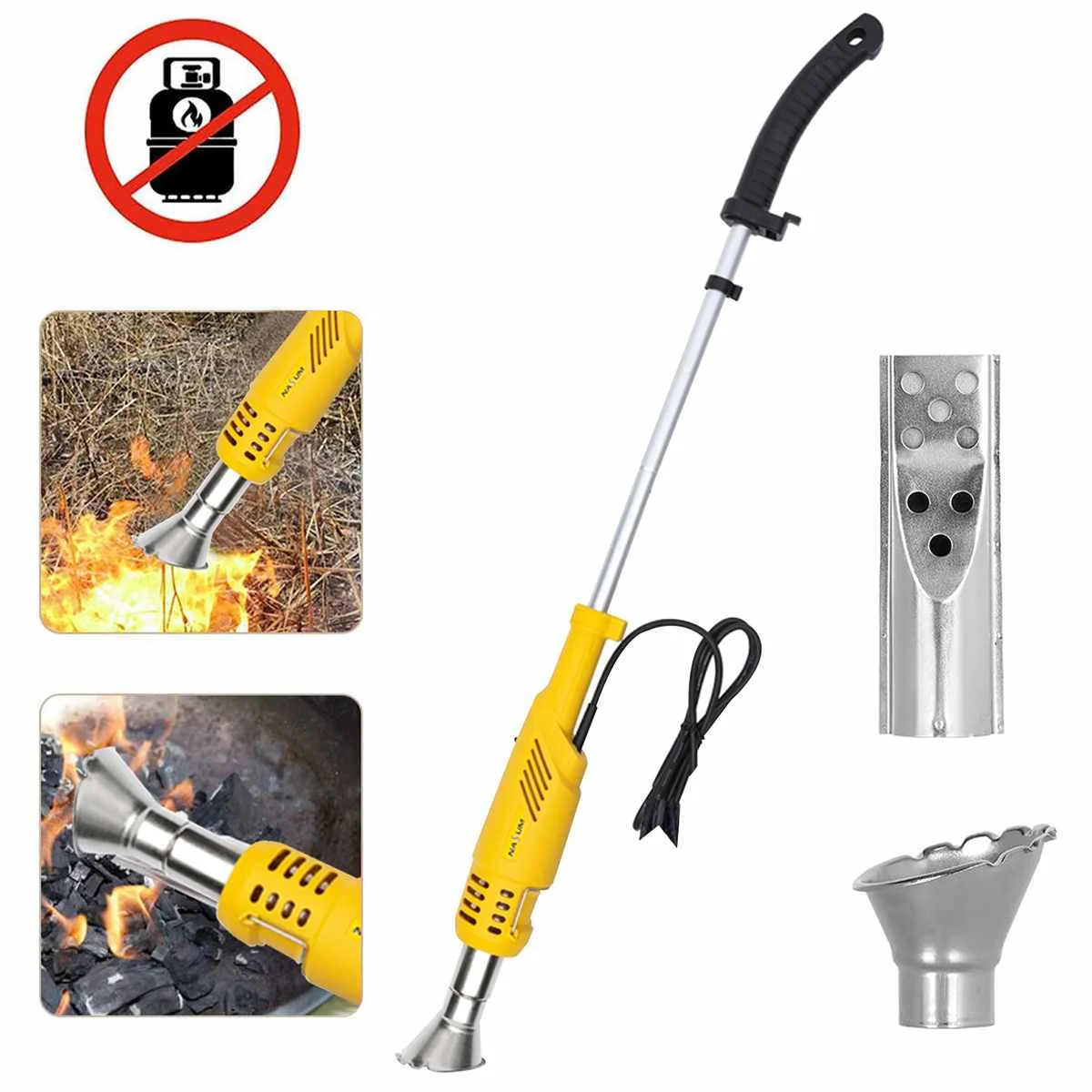 

1500W 120V Thermal Trimmer Weeds Burner Electric Thermal Weeder Hot Air Weeder Grass Flame Of Garden Electric Tool Up To 650C
