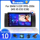 Автомобильный радиоприемник Srnubi Android 10 для BMW X5 E39 E53 1999 2000 2001 2002 2003 - 2006 мультимедийный видеоплеер навигация GPS 2 Din DVD