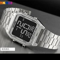 skmei 2 time men digital sport watches brand countdown stopwatch fashion led electronic wristwatch male reloj hombre