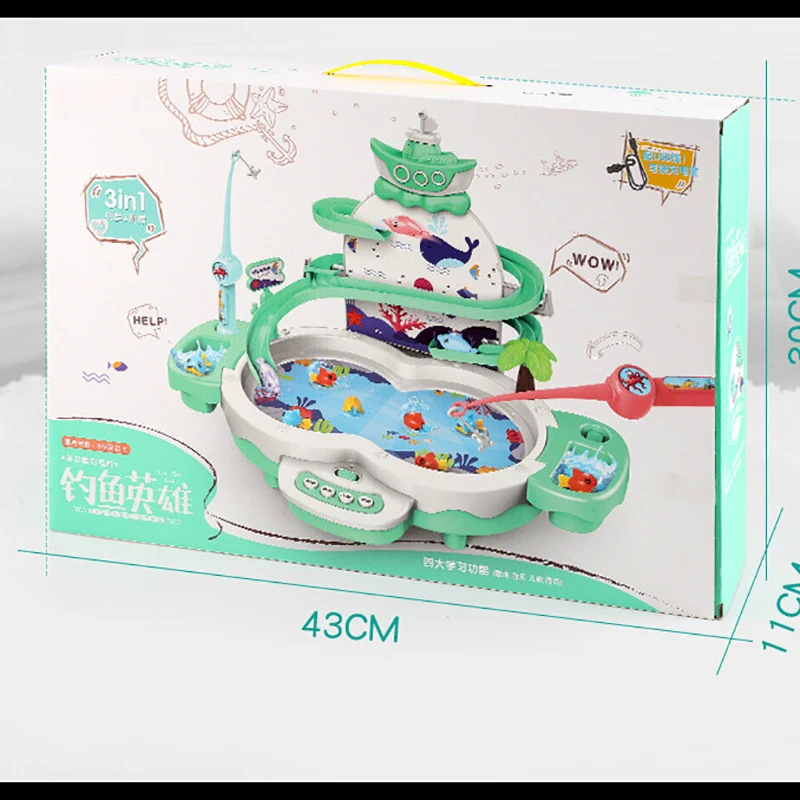 

Children's Fishing Toys Music Lighting Maglev Track Fishing Toy Suit Parent-child Interactive Education Study Toys Game Gifts