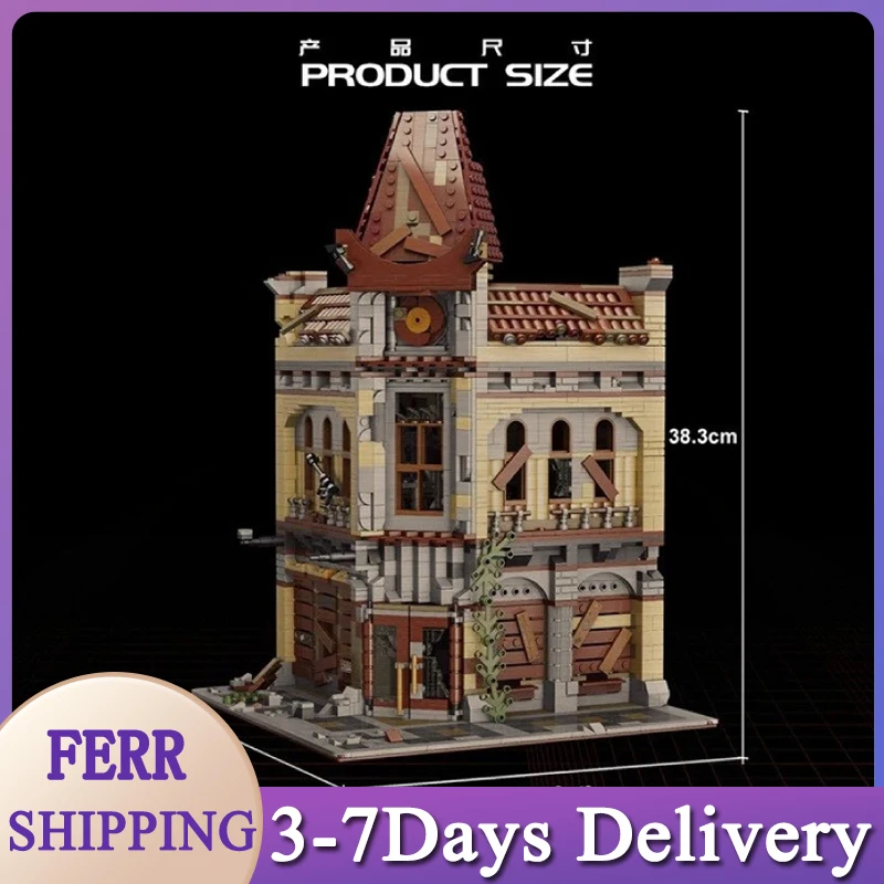 

Super 18K K125-K127 MOC City Street View Ruin Theater Architecture Palace Cinema Building Blocks Bricks Gift For Toys