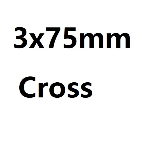 3x75mm Cross 1 шт., набор отверток с изоляцией 1000 В, крестовая шлицевая CR-V, противоскользящая отвертка, инструменты для ремонта дома, Набор отверток для самостоятельной сборки - Цвет: 3x75mm Cross