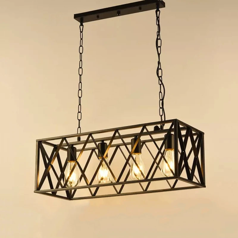 Винтажный светильник в стиле лофт железная люстра клетку для бара паба кафе