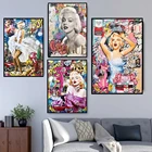 Граффити, поп-арт, сексуальная фотокартина, модная Мэрилин Монро, выдувная юбка, постер, настенное искусство для комнаты, домашний декор