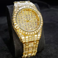 hip hop gold nautilus men watches top brand luxury iced out quartz wristwatch aaa bling diamond clock streetwear male jewelry