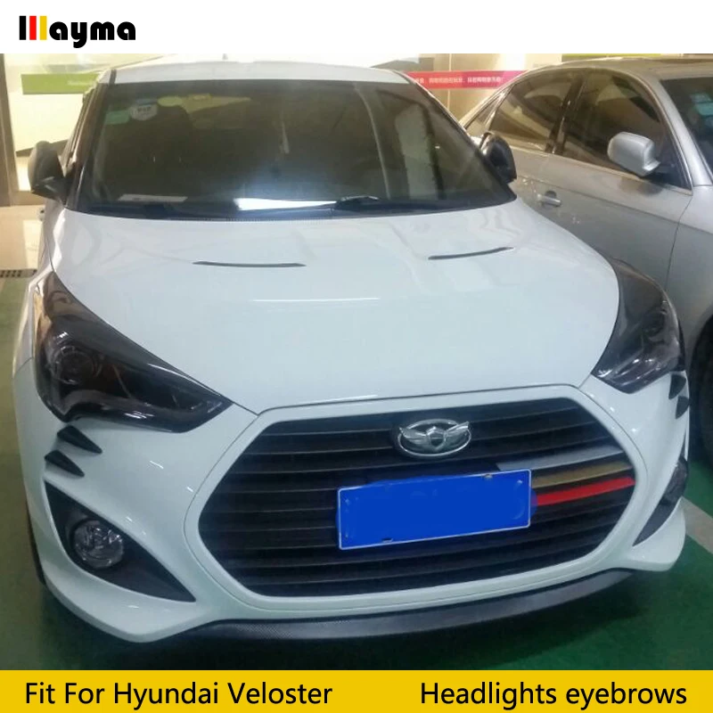 LP Style для Hyundai Veloster 1.6L 1 6 T углеродное волокно широкая фара тела брови CF бампер веко