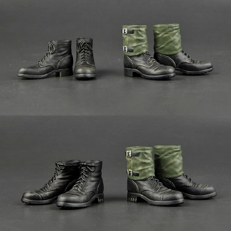 

ZYTOYS 1/6 German Combat Boots M44 M37 Male Soldier Shoes Model Fit 12'' Action Figure Body