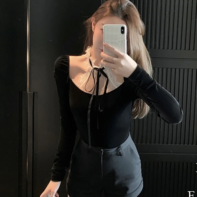 

Vintage Black Woman Tshirts Ropa Mujer Camisetas Corset Top Y2k Clothes Sexy Korean Fashion Kpop Aesthetic Dropshipping