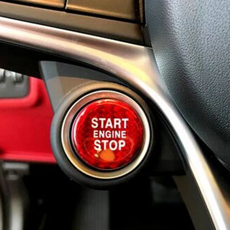 Украшение из углеродного волокна для автомобиля Alfa Romeo Giulia/Stelvio Red 1 шт.|Наклейки