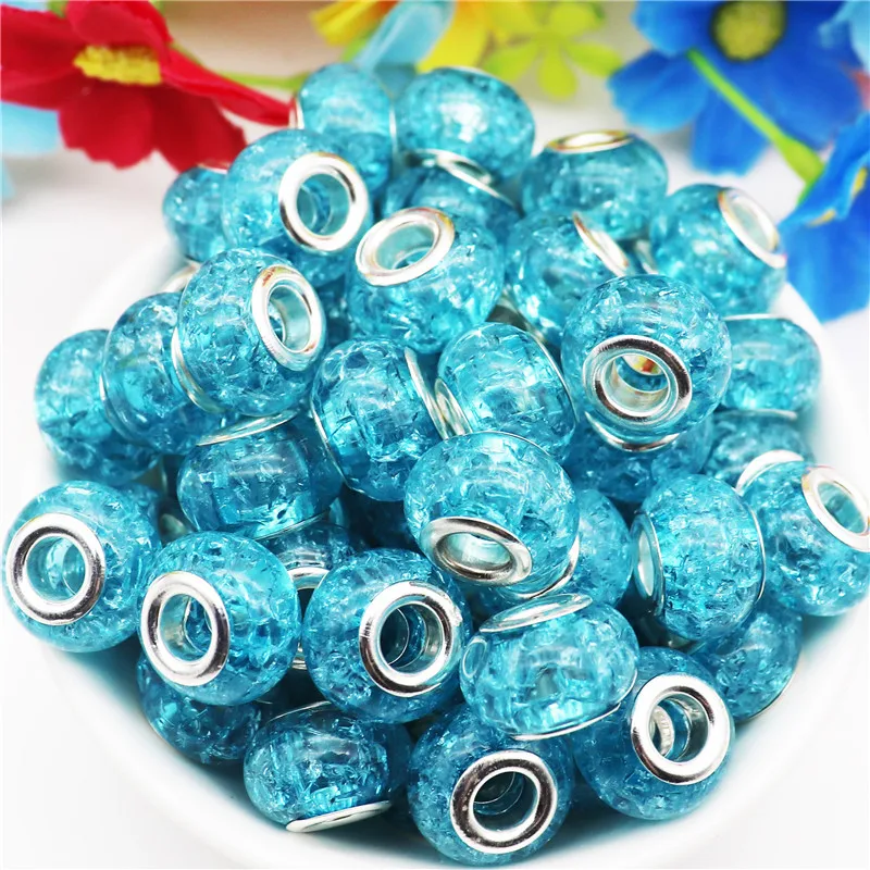 Круглые бусины из пластика и смолы для изготовления ювелирных изделий с большим