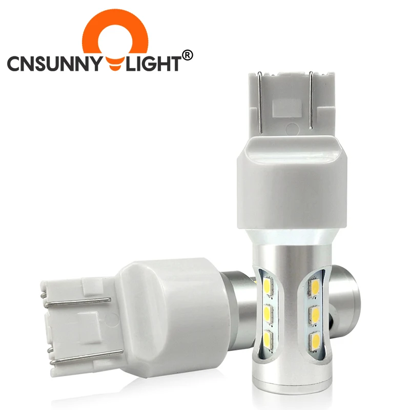 CNSUNNY светильник T20 светодиодный W21/5 Вт 7443 фонарь 1000ЛМ яркий 3030 9SMD Canbus