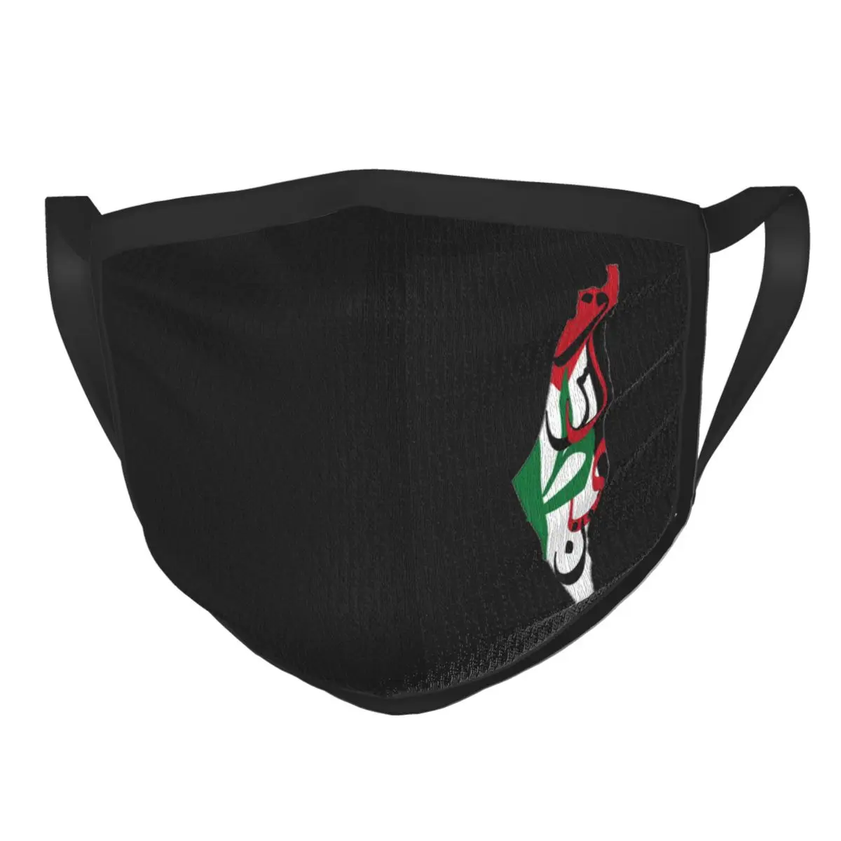 

Palestine In Arabic Palestinian Map Flag Reusable Mouth Face Mask Anti Haze Dustproof Mask Protection Cover Respirator Muffle