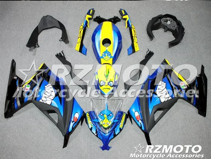 Мотоциклетный обтекатель abs для kawasaki Ninja 300 2013 ниндзя впрыска Bodywor все сорта цветной № 514