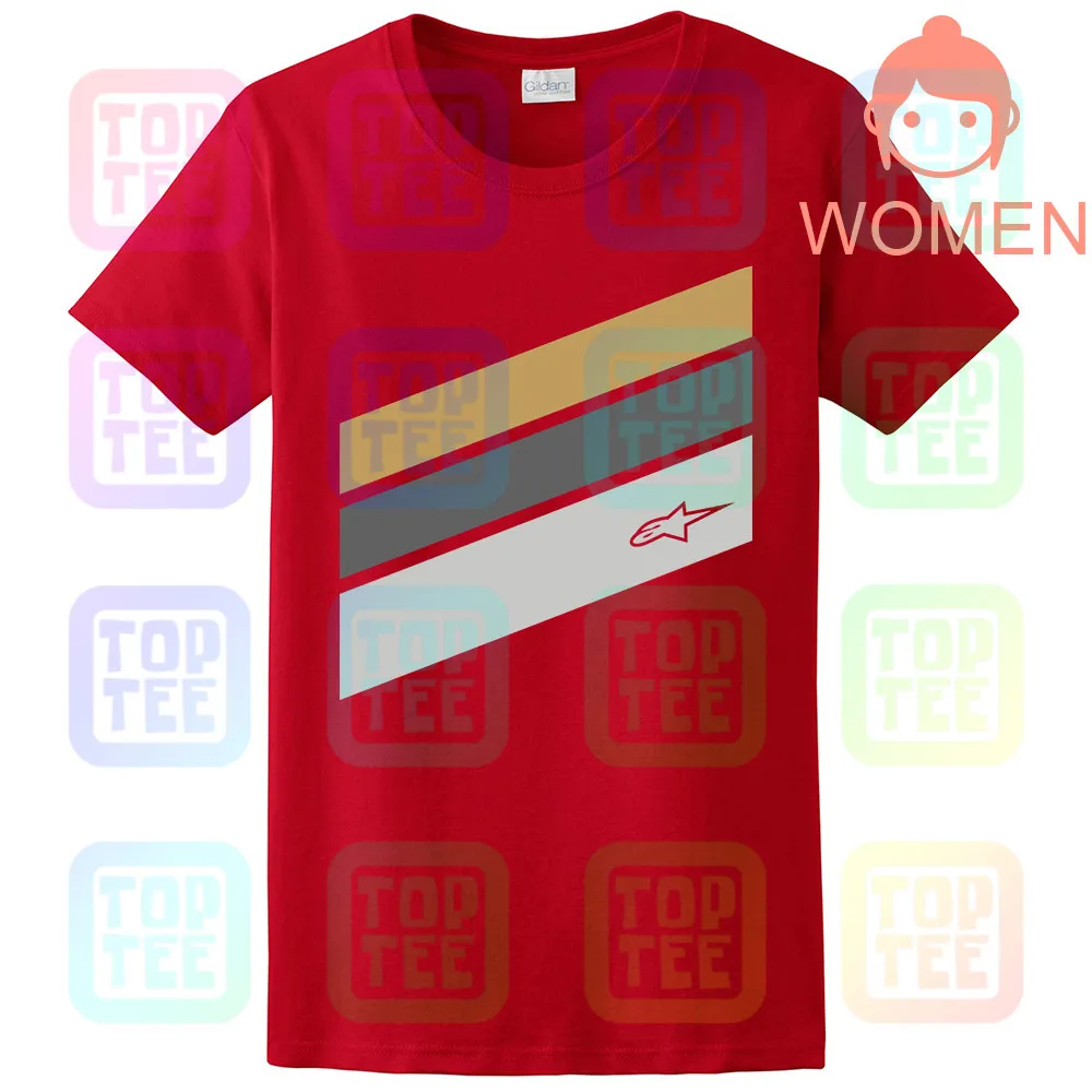 WOMEN-RED Альпийская звезда бектон футболка черный хлопок мужская Мотокросс MX - Цвет: WOMEN-RED