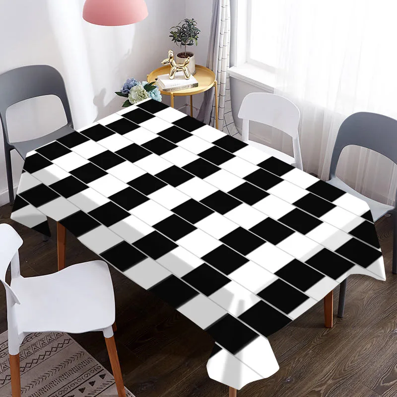 Водонепроницаемая тканевая ткань Оксфорд Декоративная скатерть с 3D рисунком в