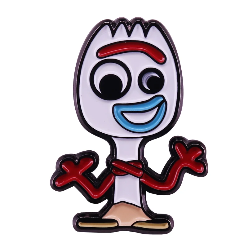 Forky-Hi I'm trash нагрудная булавка милая история игрушек 4 вдохновленные аниме ювелирные изделия