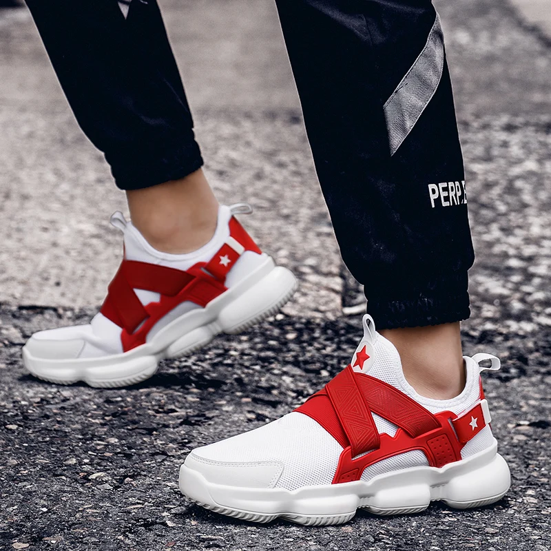 

Men Running Shoes Breathable Sports Sneakers Lace Up Walking Jogging Athletic Footwear Zapatillas Hombre