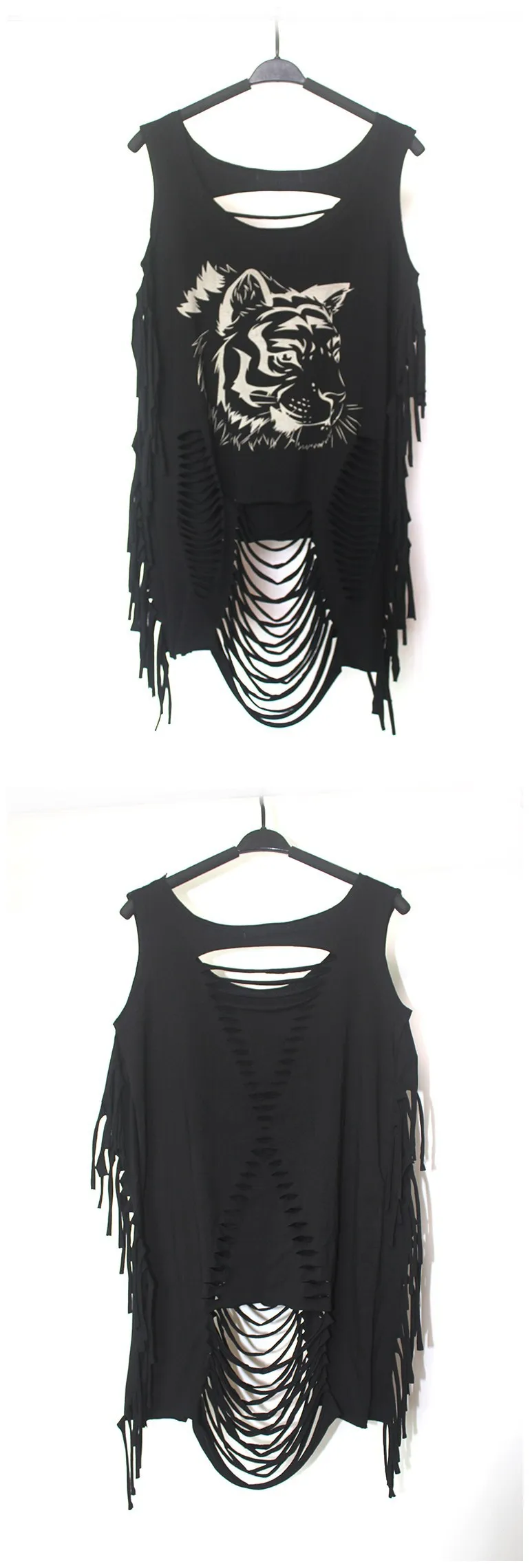 Летняя женская футболка в стиле панк рок новая модная с принтом черепа открытыми