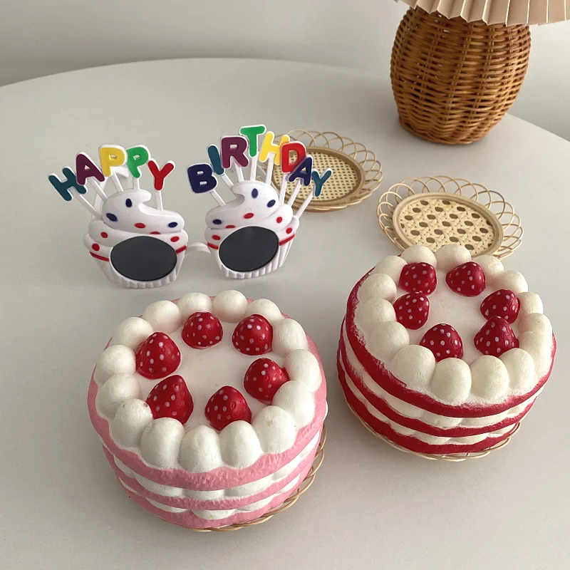 

Искусственная Имитация торта, поддельная модель торта, украшение для фотосъемки, реквизит для фотосъемки, искусственная фотография