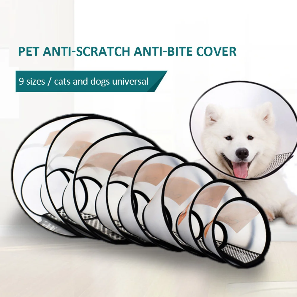 Protective Hood Anti-Scratch Neck Ring Pet Collar Anti-bite Shield Adjustable Size | Дом и сад