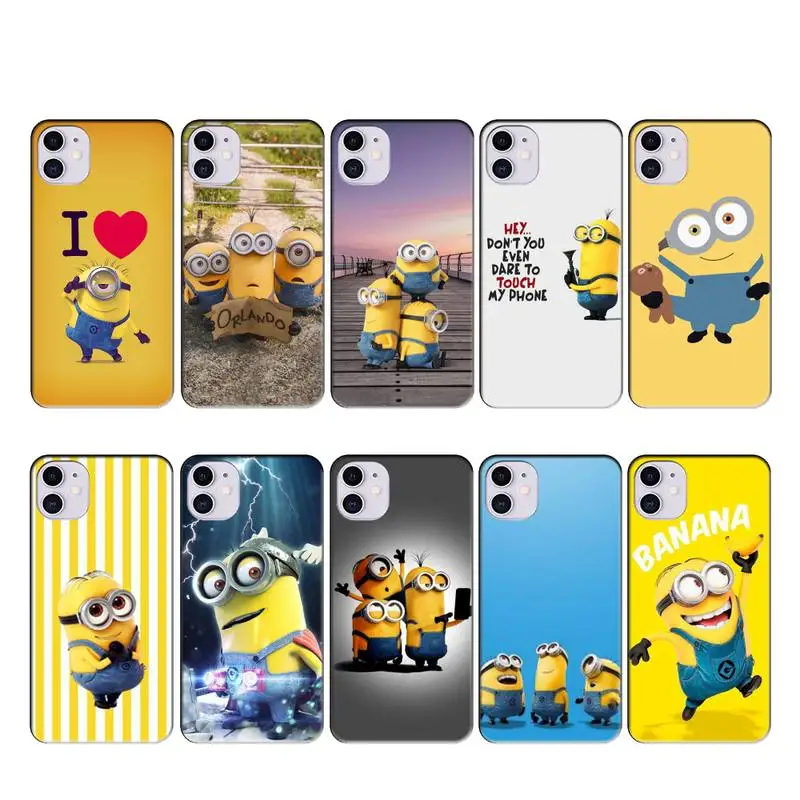 Милый мультяшный чехол с миньонами чехлы для iphone 11 PRO MAX X XS XR 4S 5S 6S 7 8 PLUS SE 2020 |