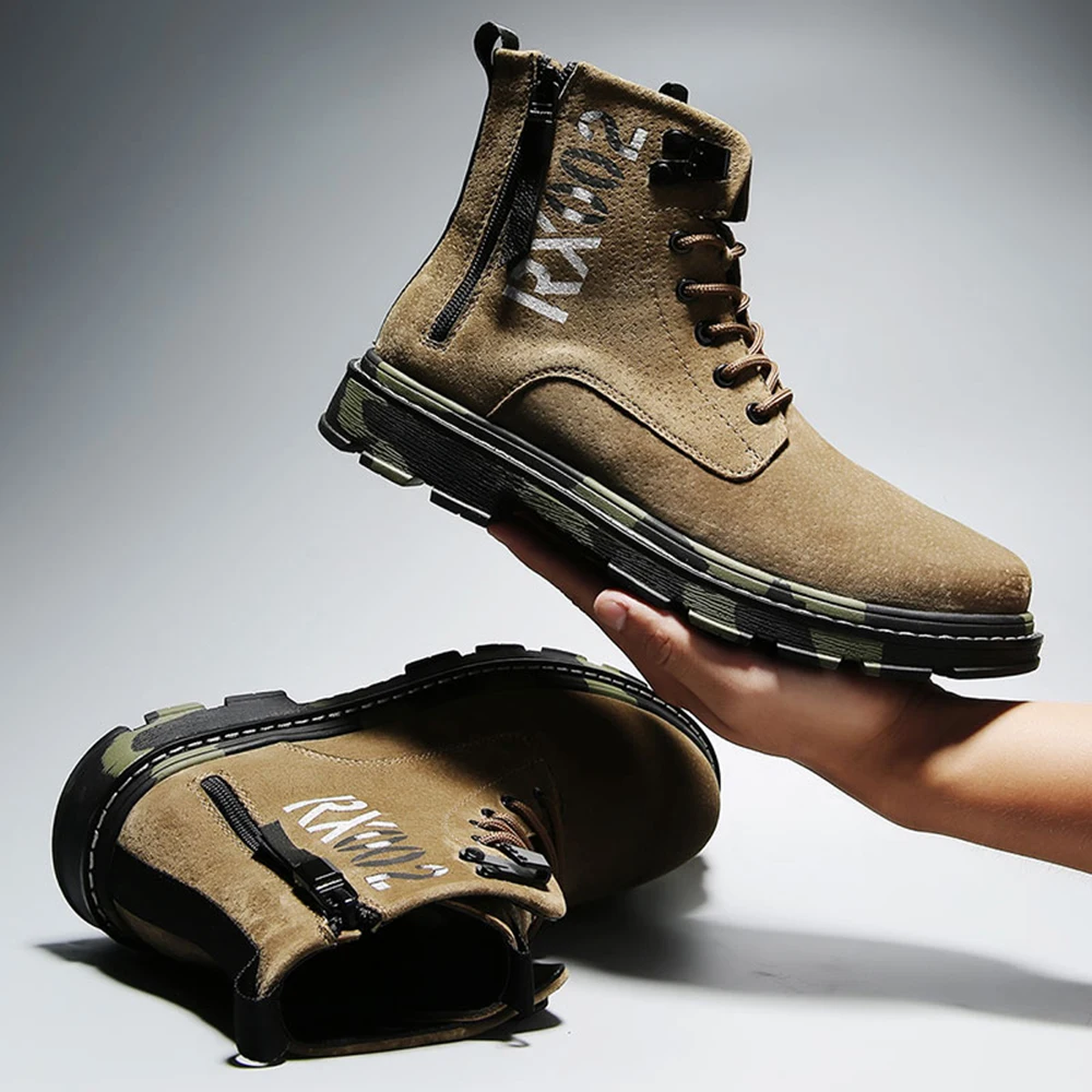 Качественная Новинка 2019 мужские ботинки из натуральной кожи Ботинки Martin