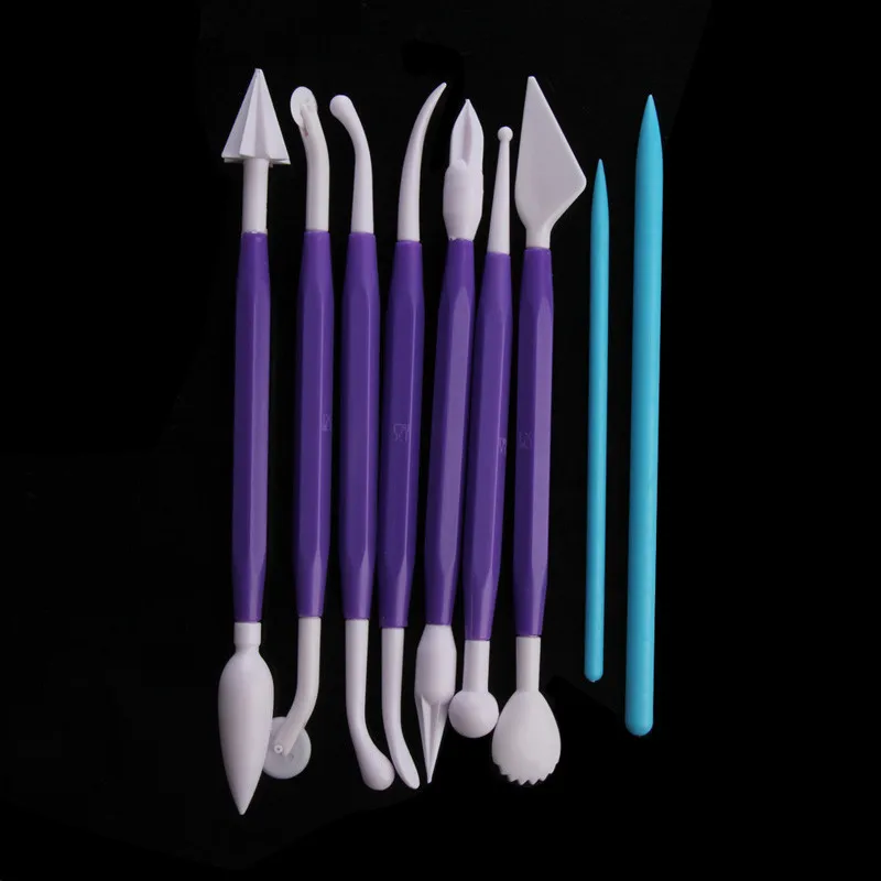 9 шт./компл. инструменты для резьбы по гончарной глине с двумя головками | Дом и сад