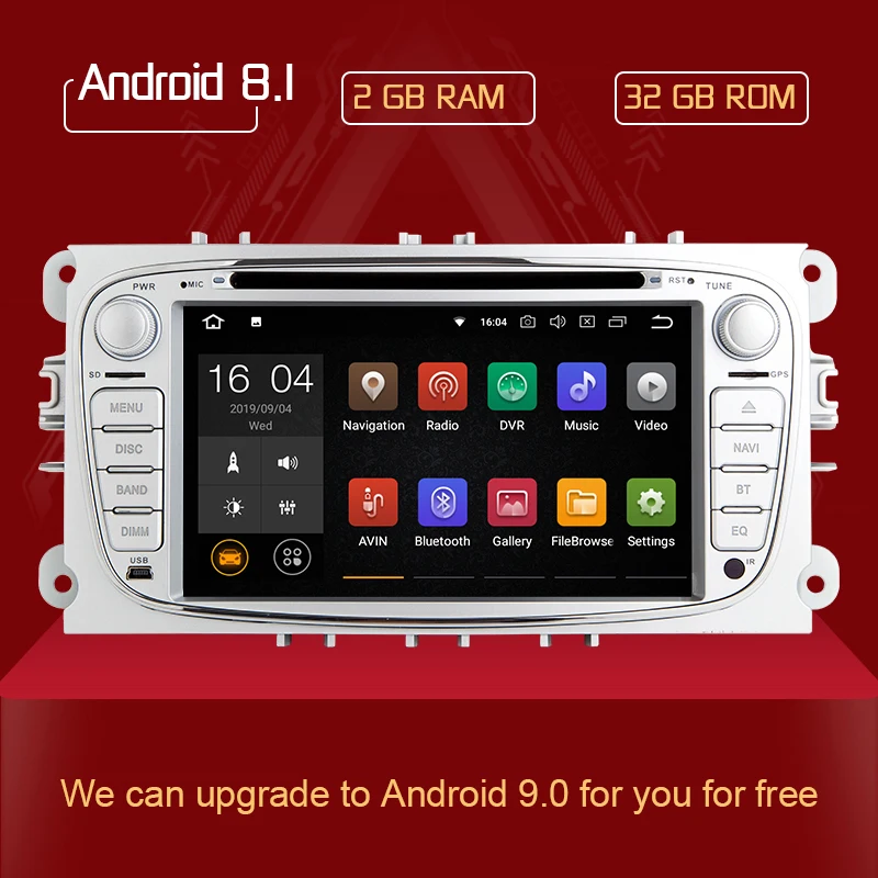 Автомагнитола 2 din на Android 8 1 для Ford Focus Mondeo 4 C Max S Kuga Galaxy Transit Connect мультимедийная