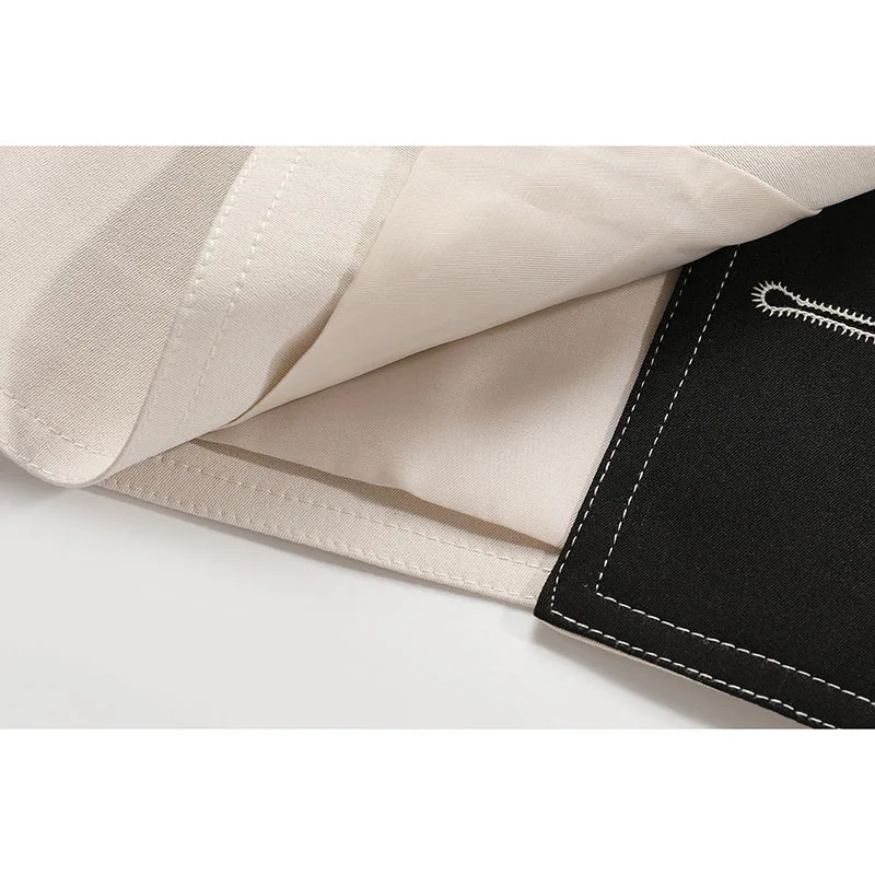 

Beige Patchwork Trench Coat Women Korean Casual Epaulet Plus Sashes Spring Autumn 2021 Short Loose Female Windbreaker Outerwear