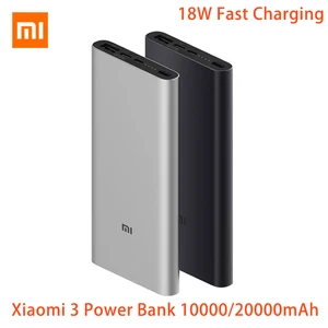xiaomi power bank 3 1000020000mah usb type c two way 18w pd fast charging for iphone samsung huawei realme portable charger free global shipping