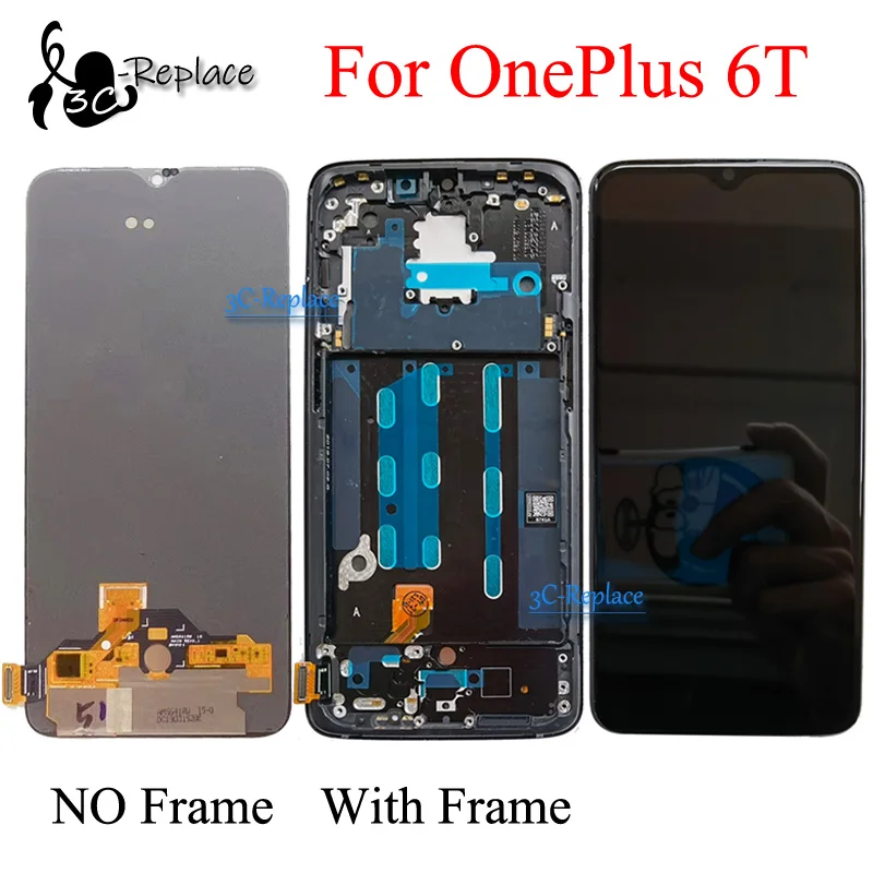 Оригинальный AMOLED черный 6 4 &quotдля мобильного телефона OnePlus 6T 1 + 6t A6010 A6013 ЖК дисплей