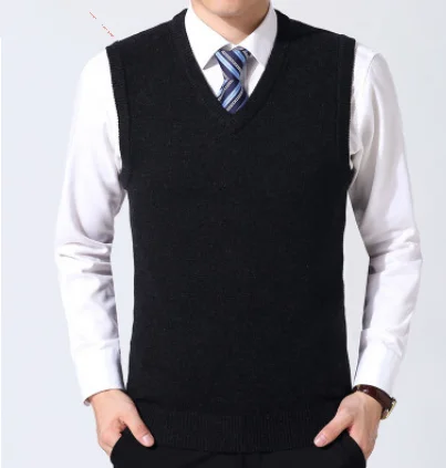 

2021 Autumn Winter New Mens Casual Slim Fit Sleeveless Knitted Vest Sweater Casaco Masculino Jacket Gilet Chaleco V Neck Blusas