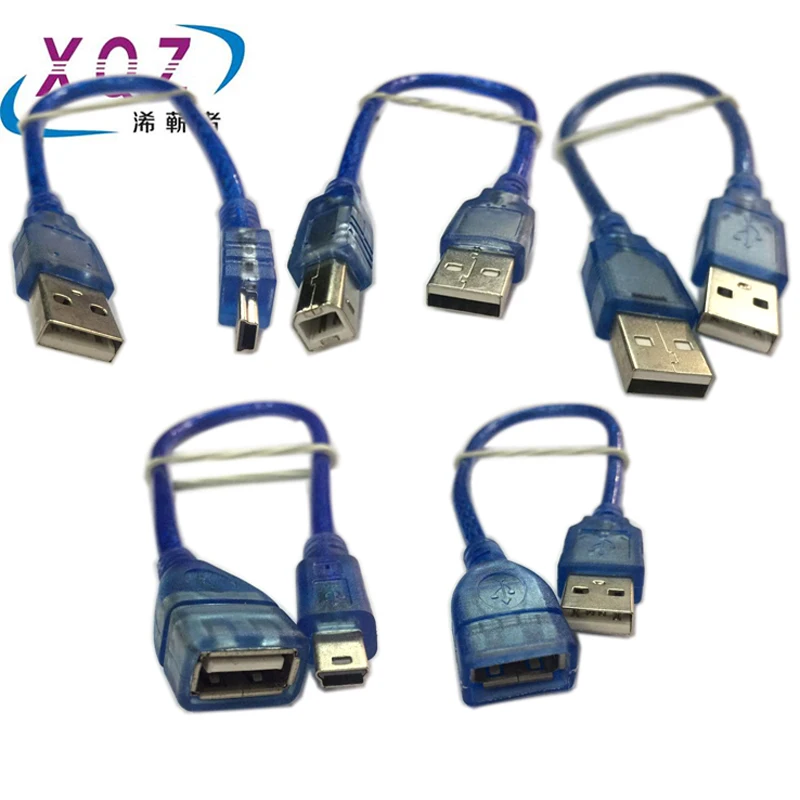 50 см USB зарядный кабель Удлинительный со штыревыми соединителями на обоих концах